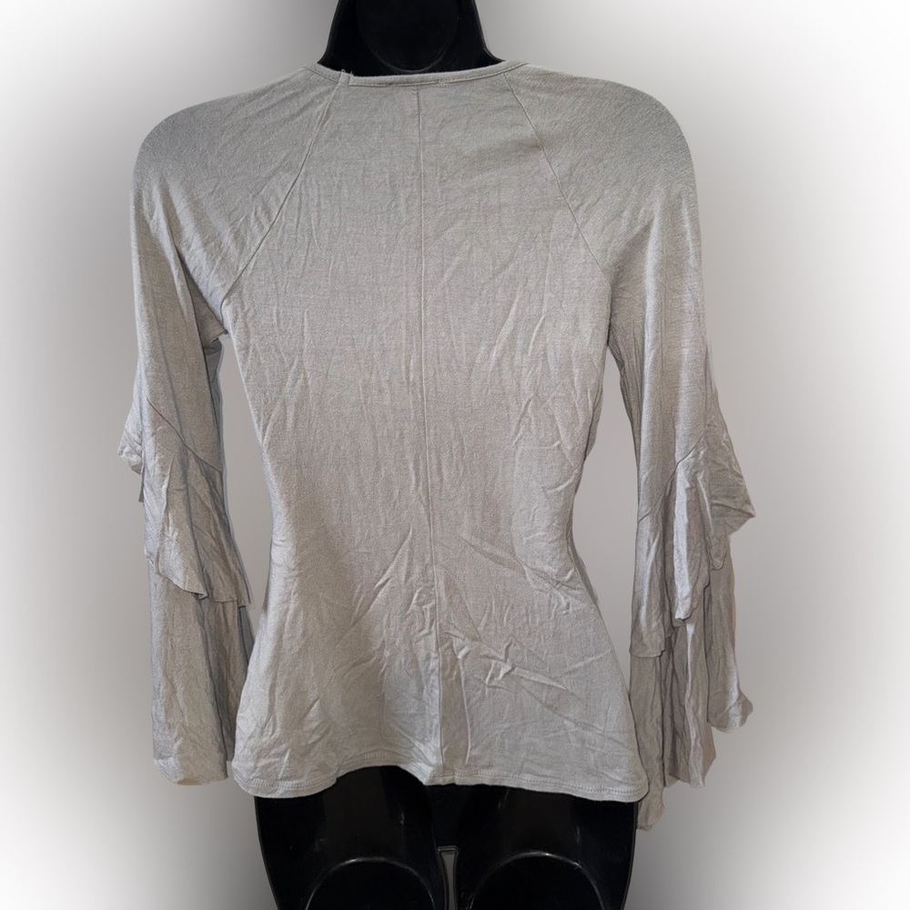 VENUS Light Green Ruffled Top - Picture 2 of 6